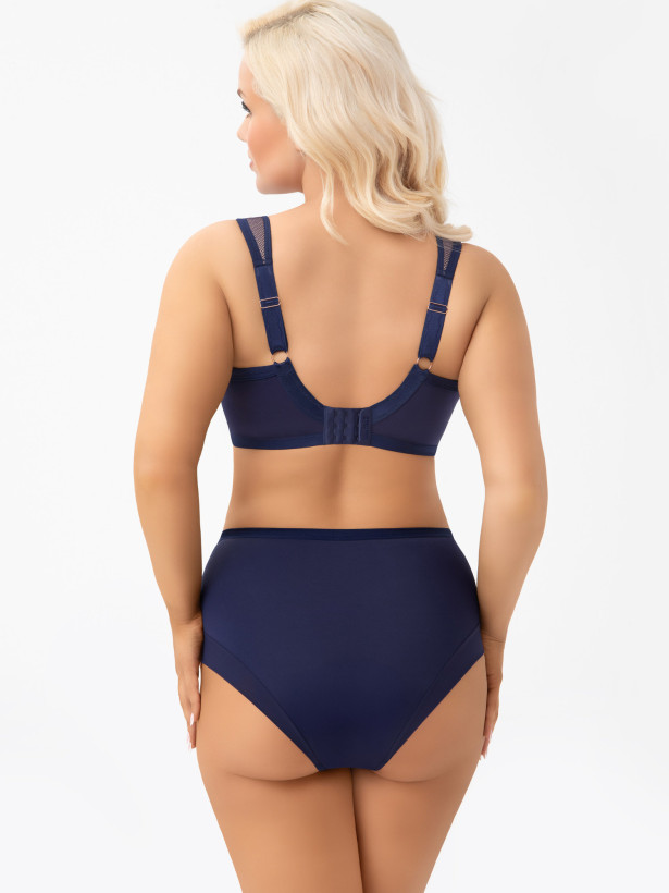 Navy Blue Midi Panties Gorsenia K442/1 – Architectural Mesh