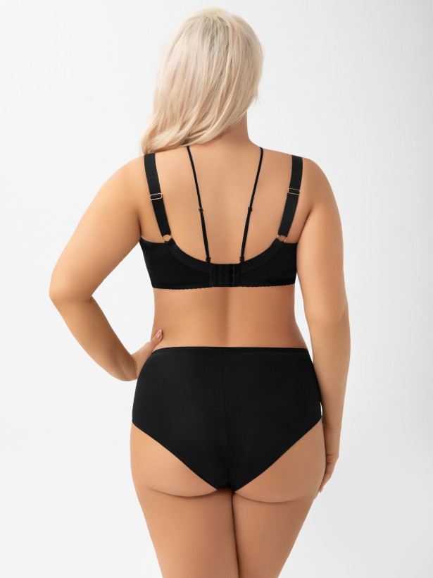 Black Midi Panties Gorsenia K965 – High-Waist Support