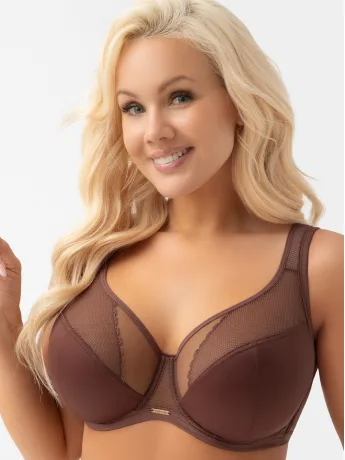 Chocolate Mesh Underwired Soft Bra Gorsenia Luisse K441/1