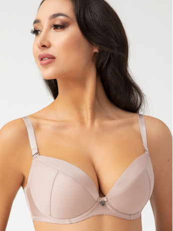 Beige Plunge Bra Gorsenia Toscana K156/1 – Removable Straps Support