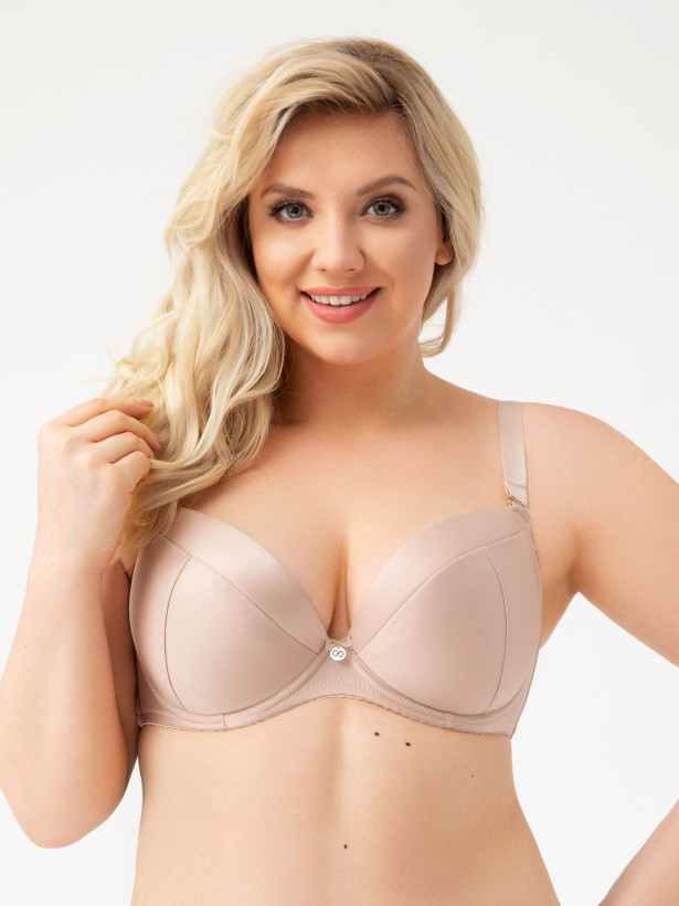 Beige Plunge Bra Gorsenia Toscana K156/1 – Removable Straps Support