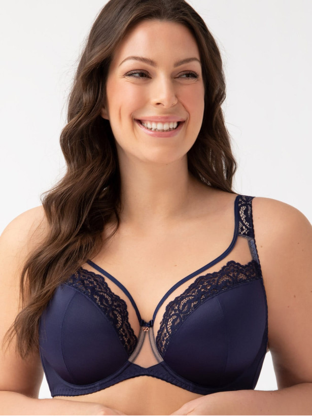 Navy Blue Bra Gorsenia K441 Luisse – Projected Cup Design
