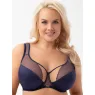 Navy Blue Mesh Underwired Soft Bra Gorsenia Luisse K441/1