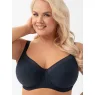 Navy Ribbed Underwired Soft Bra Gorsenia Anika K974
