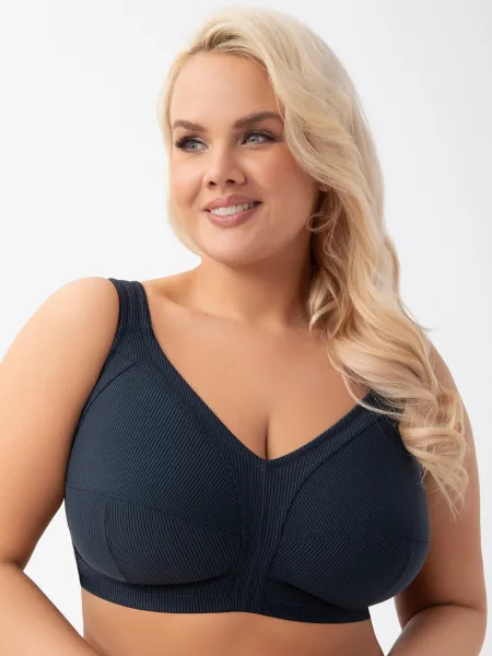Marineblauer bügelloser BH Gorsenia K973 Nela – Technischer Full-Bust-Support