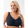 Navy Ribbed Wireless Soft Bra Gorsenia Nela K973