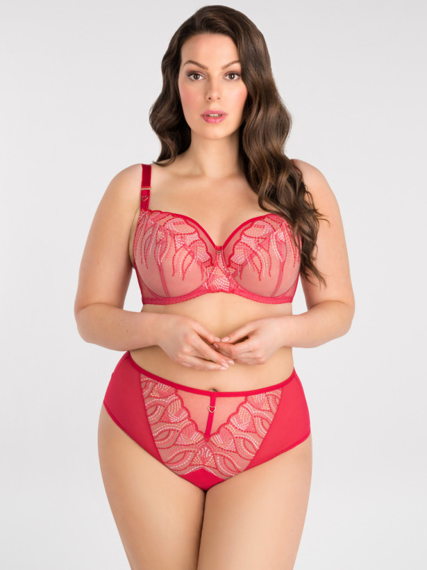 Red Lace Bra Gorsenia K828 – Deep Cup Support