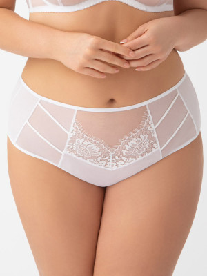 White Lace Panties Gorsenia K497 – Sophisticated Mid-Rise