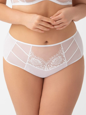 White Lace Panties Gorsenia Paradise K497 – Sophisticated Mid-Rise