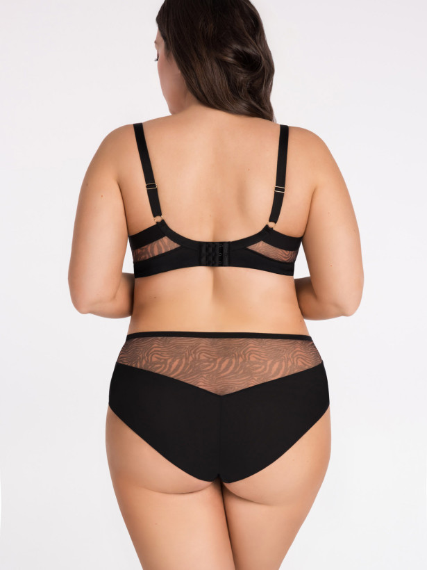 Black Hipster Panties Gorsenia K880 – Full Coverage Fit