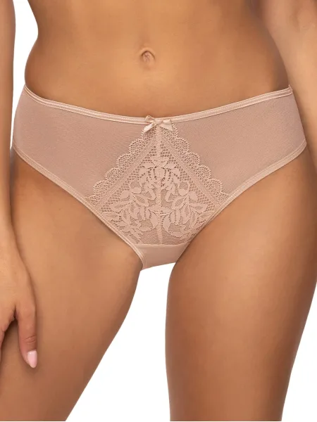 Beiger Zarter Spitzenslip Mat F-0198/5 Estelle