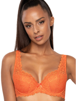 Padded Orange Lace Bra Mat Carmela M-053/22