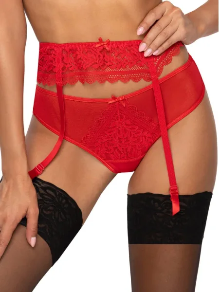 Roter Spitzen-Strumpfhalter Mat P-0198/3 Estelle