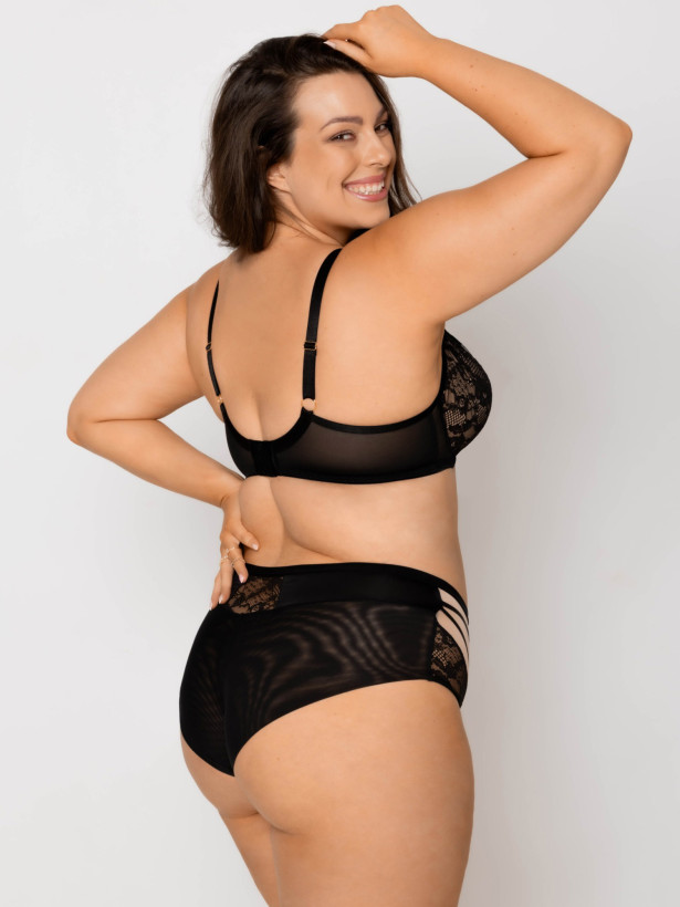 Soft Cup Decorative Straps Mediolano 19252 Spider – Jet Black