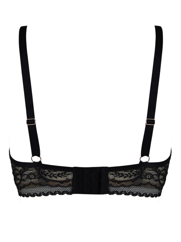 Soft Cup Underwired Bralette Longline Mediolano Feel – Jet Black Support