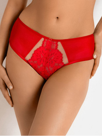 Brazilian Panties Lace Detail Mediolano Jasmin 19152 – Vivid Red