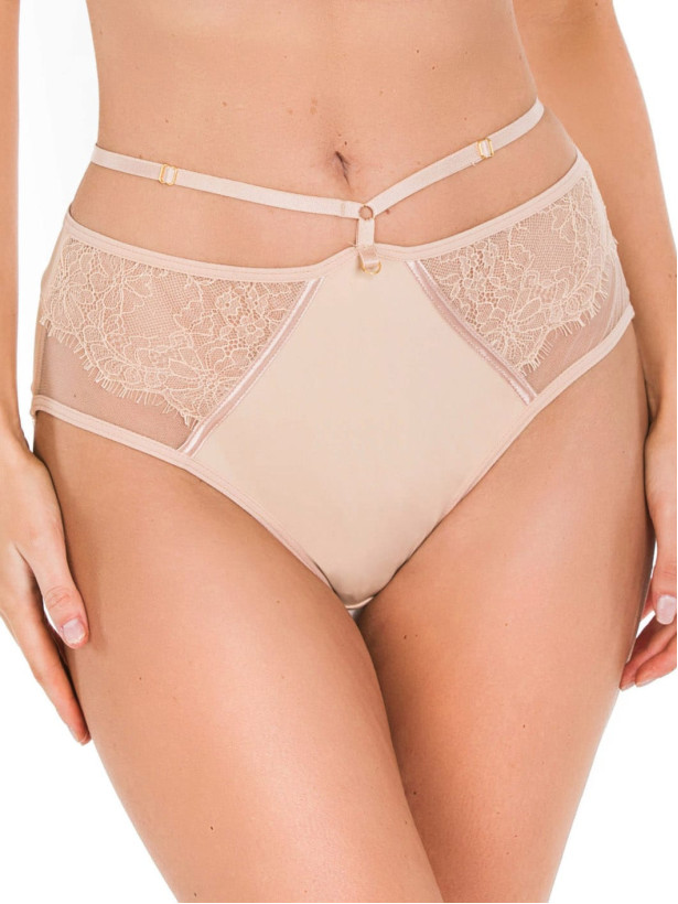 Bikini Panties Strappy Detail Mediolano Delice 19091 – Powder Beige