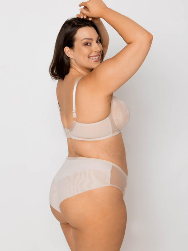 Soft Cup Bra Supportive Lace Mediolano Monaco 19245 – Powder Beige