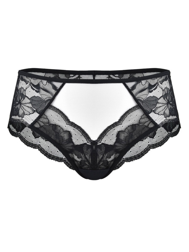 Brazilian Panties Lace Back Mediolano Amelia 19201/II – Jet Black