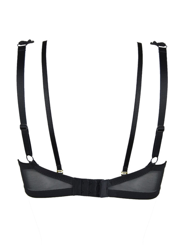 Schwarzer Spitzen-Bralette Mediolano Jasmin 19152