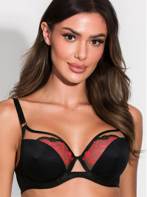 Black Underwire Bra Mediolano Calypso Plunge 19208