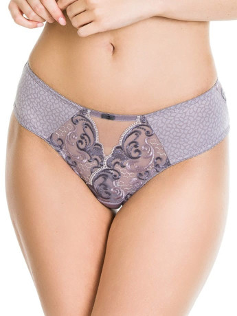 Brazilian Panties Embroidered Lace Mediolano Stella 19106 – Steel Blue