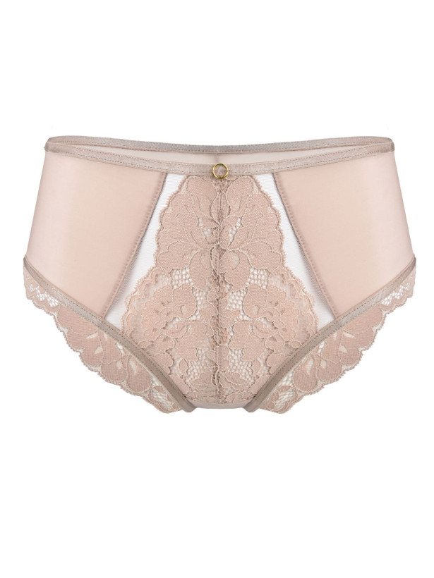 Brazilian-Slip mit Spitzenrückseite Mediolano Jasmin 19152 – Mokka