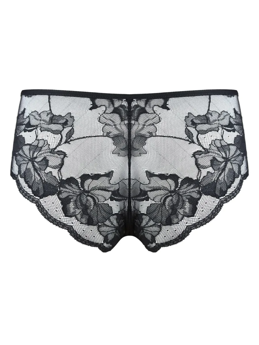 Brazilian Panties Lace Detail Mediolano Amelia 19201 – Jet Black