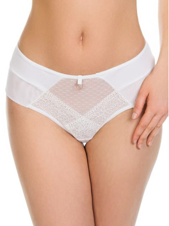 Brazilian Panties Lace Mesh Mediolano Dots 19056 – Optic White