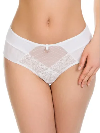 Brazilian Panties Lace Mesh Mediolano Dots 19056 – Optic White