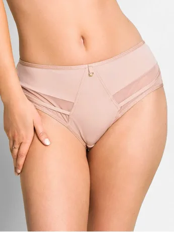 Brazilian Panties Mesh Details Mediolano Laura 19020 – Mocca