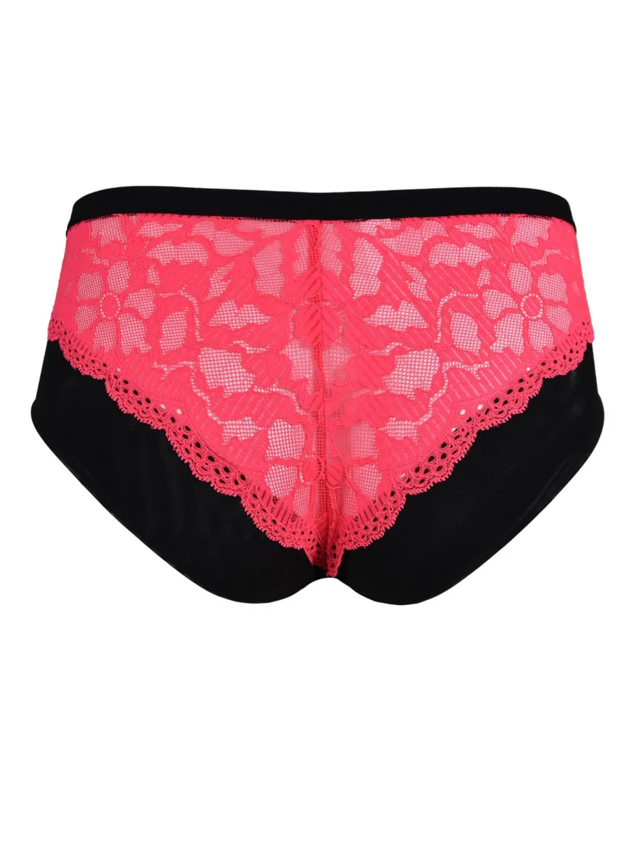 Brazilian Panties Neon Lace Mediolano Funny 19232 – Jet Black