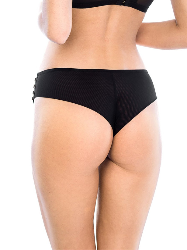 Brazilian Panties Strappy Hip Detail Mediolano Naked 19064 – Jet Black