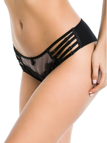 Brazilian Panties Strappy Hips Mediolano Delice 19091 – Jet Black