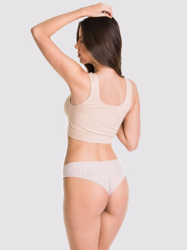 Brazilian-Slip mit Riemchen Mediolano Delice II 19091 – Helles Beige