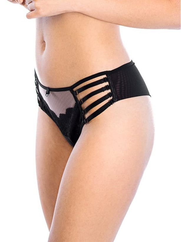 Brazilian Panties Strappy Mediolano Deziro 19025 – Jet Black