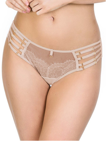 Brazilian Panties with Strappy Hips Mediolano Delice 19091 Beige