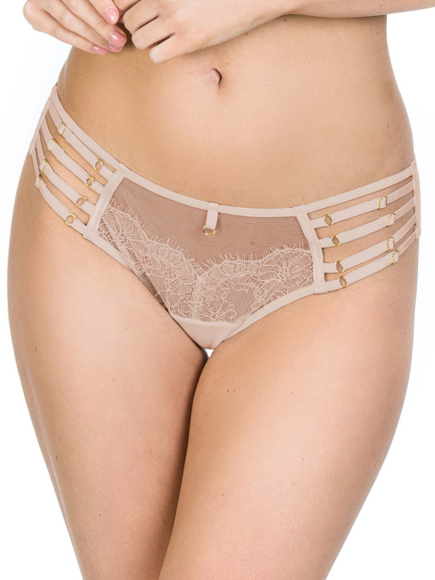 Brazilian Panties with Strappy Hips Mediolano Delice 19091 Beige