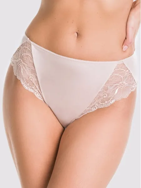 Slip mit Spitzen-Seitenpaneelen Mediolano Sempre 01104 – Warmes Ivory