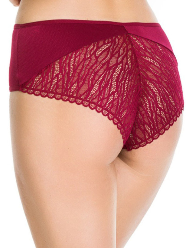 Burgundy Lace Briefs Mediolano Burgundy 19122