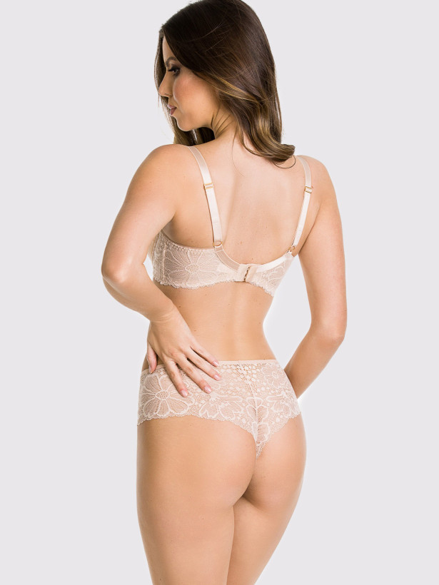 Brazilian Panties Floral Lace Mediolano Julia 19167 – Warm Beige