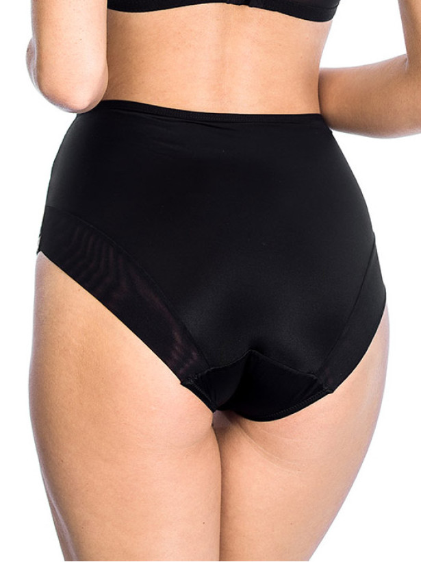 High-Waist Briefs Decorative Straps Mediolano Deziro 19025 – Jet Black