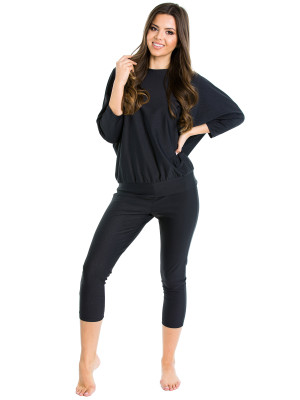 Exotisches Loungewear-Set mit Schlangenhautmuster Mediolano Snake 20015