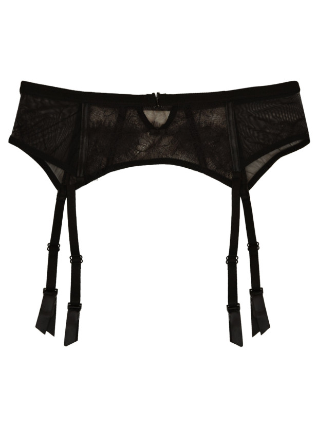 Exquisite Black Lace Garter Belt Mediolano Delice 19091