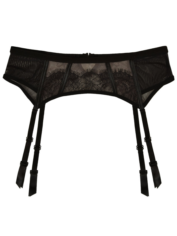 Exquisite Black Lace Garter Belt Mediolano Delice 19091