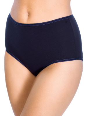 Hochtaillierter Midi-Slip aus Baumwolle Mediolano Laura – Tiefes Schwarz