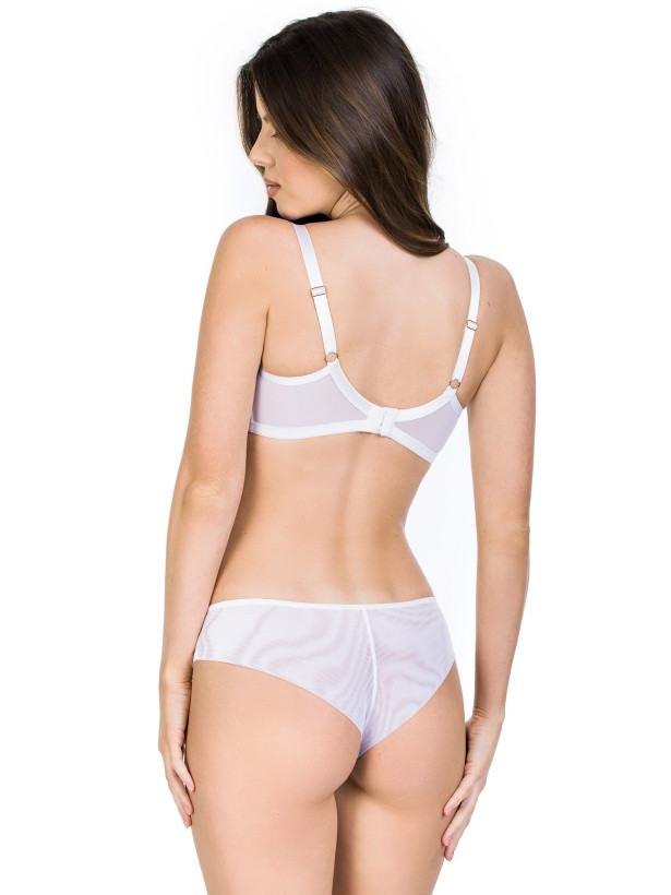 Balconette Bra Strappy Lace Mediolano Delice – Crisp White