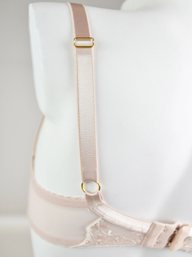 Hellbeiger bestickter Bralette Mediolano Fiori 19157