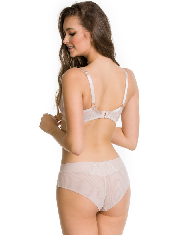 Hellbeiger bestickter Bralette Mediolano Fiori 19157