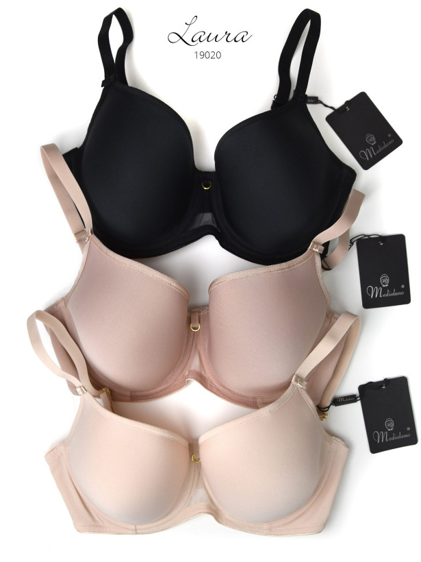 Lightweight Spacer Bra Mediolano Laura 19020 Black